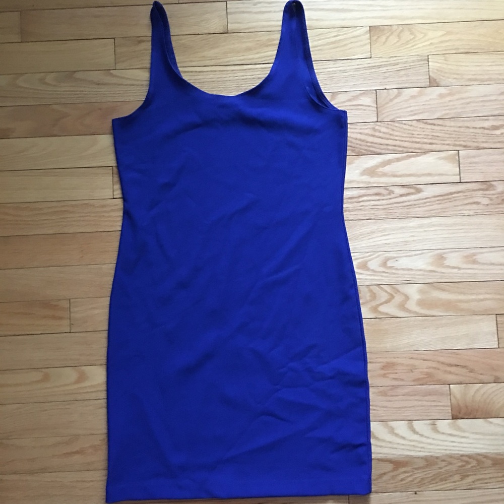 H&M blue bodycon dress